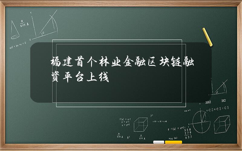 福建首个林业金融区块链融资平台上线