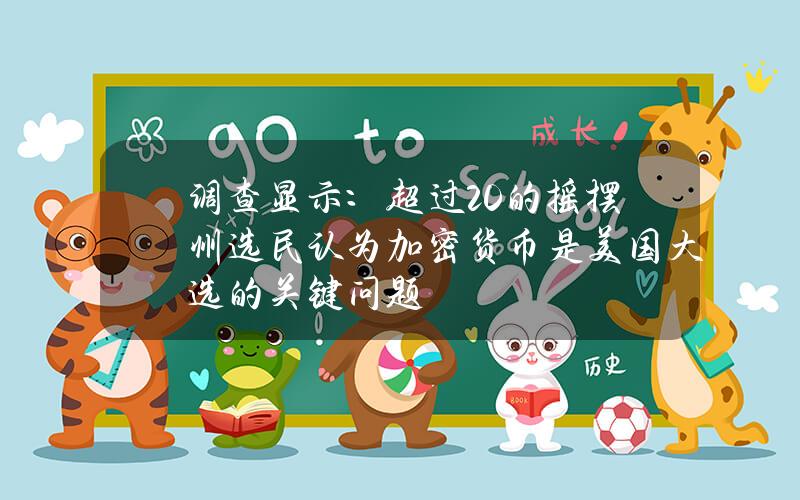 调查显示:超过20%的摇摆州选民认为加密货币是美国大选的关键问题 调查显示:超过20%的摇摆州选民认为加密货币是美国大选的关键问题